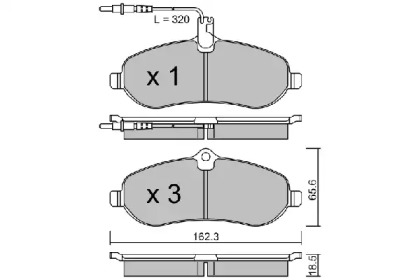 Комплект тормозных колодок AISIN BPPE-1010